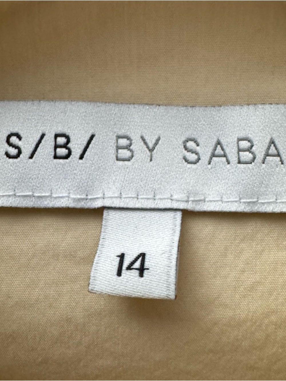 Saba Beige Button Up Utility Shirt Size 14 Minimalist Overshirt - Picture 5 of 8